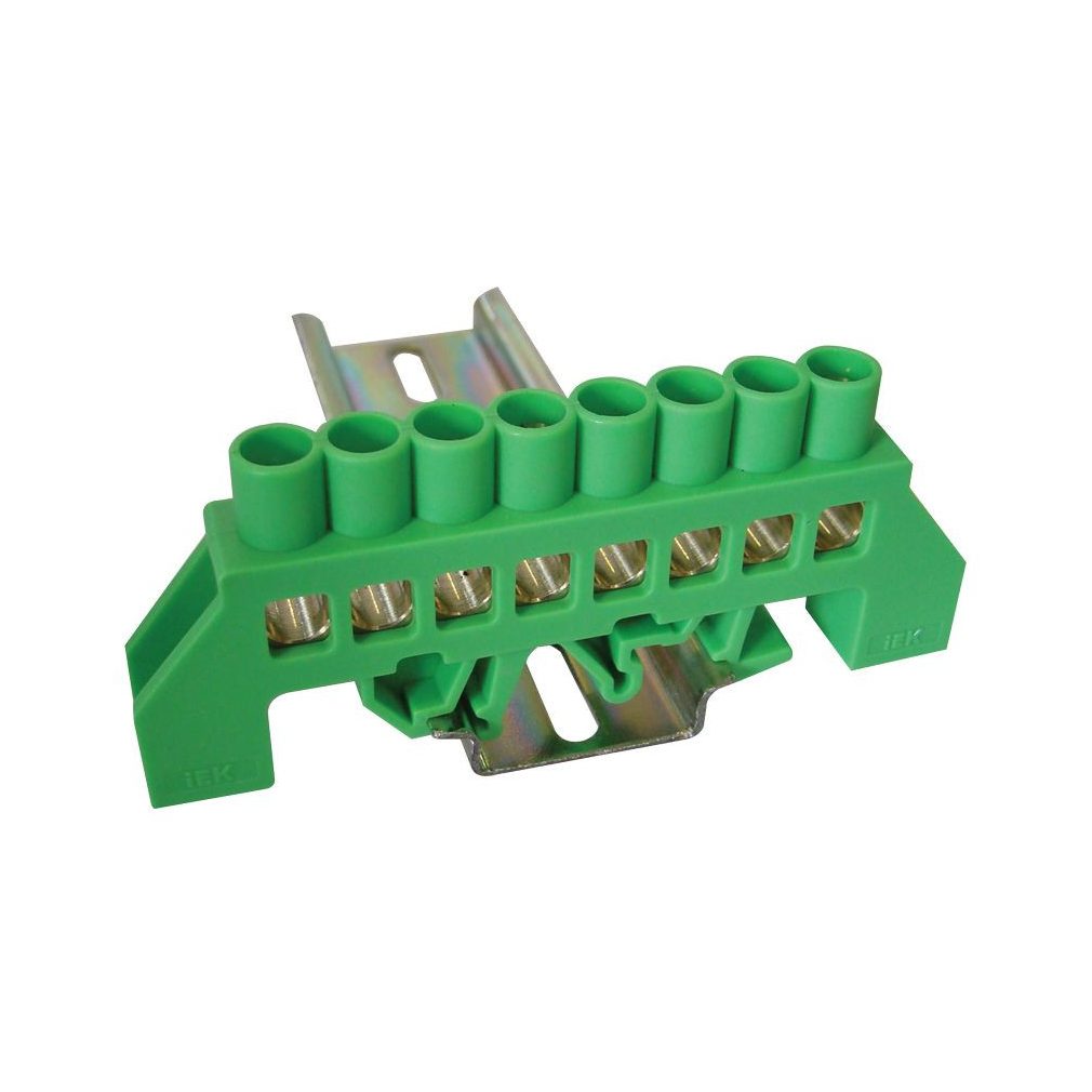 Bara de împământare izolată (N/PE), verde 230/400V, 100A, 8×12mm, 8P, IP20 NPE-G8-8
