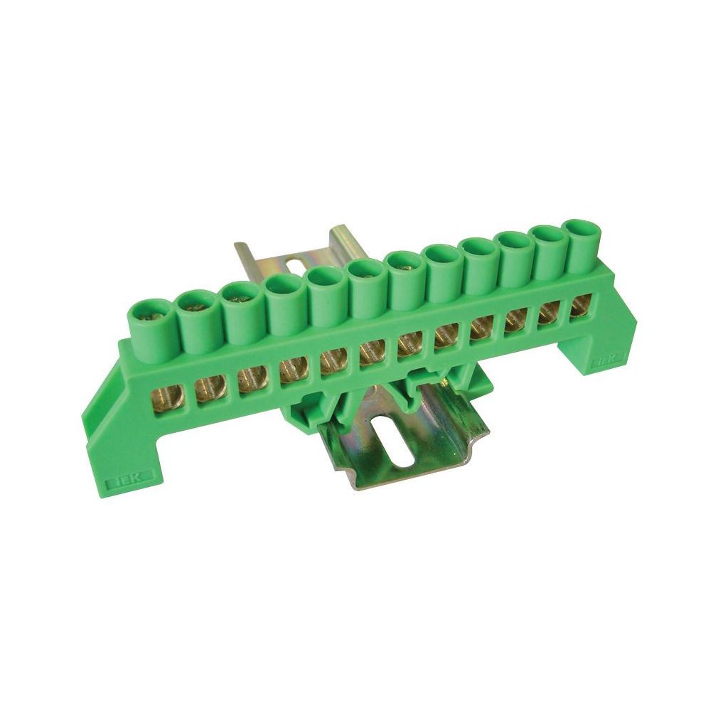 Tracon bară de împământare izolată (N/PE), verde 100A, 8×12mm, 12P, IP20 NPE-G8-12