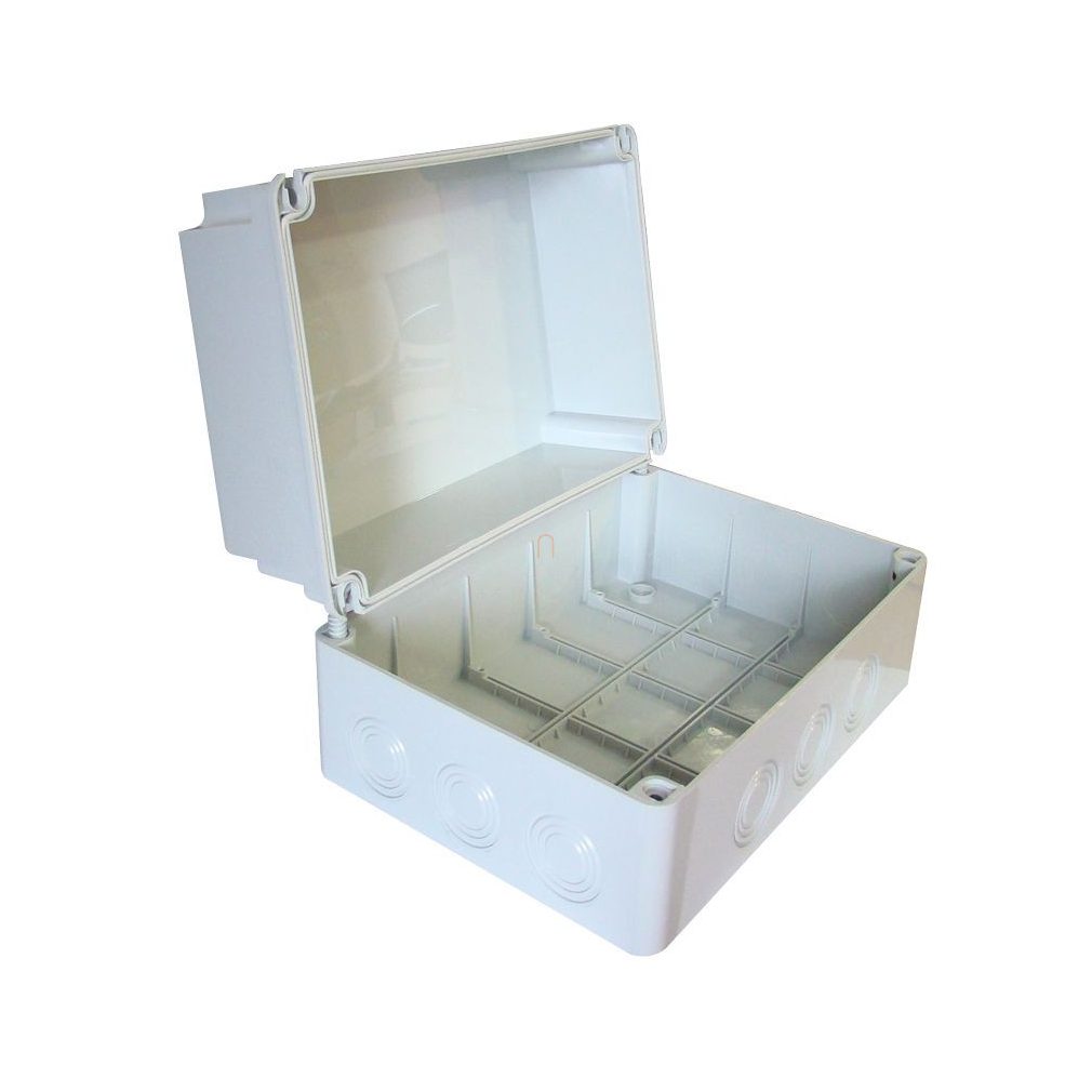 Műanyag kötődoboz 310x230x180mm teli magasított fedéllel, IP55 MD312318 Tracon