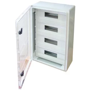   Dulap de distribuție din plastic Tracon cu ușă transparentă cu grilaj TME604020MT 600x400x200 mm, IP65