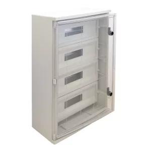   Dulap de distribuție din plastic cu ușă transparentă cu grilaj TME705025MT 700×500×245 mm, IP65