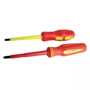   Șurubelniță Tracon, tip stea-combi, izolație la 1000 V, mâner galben-roșu, CA 1000 V, 5x125 mm, SDDK5125S