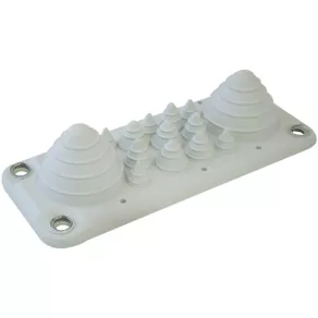   Ghidaj de cablu pentru dulap de distribuție Tracon, din cauciuc, pentru 14 cabluri, 222 x 92 mm, EKBV-03