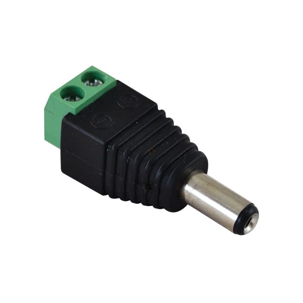 Jack/csavaros csatlakozó dugó LED szerelésekhez 5,5mm LSZJM55 Tracon