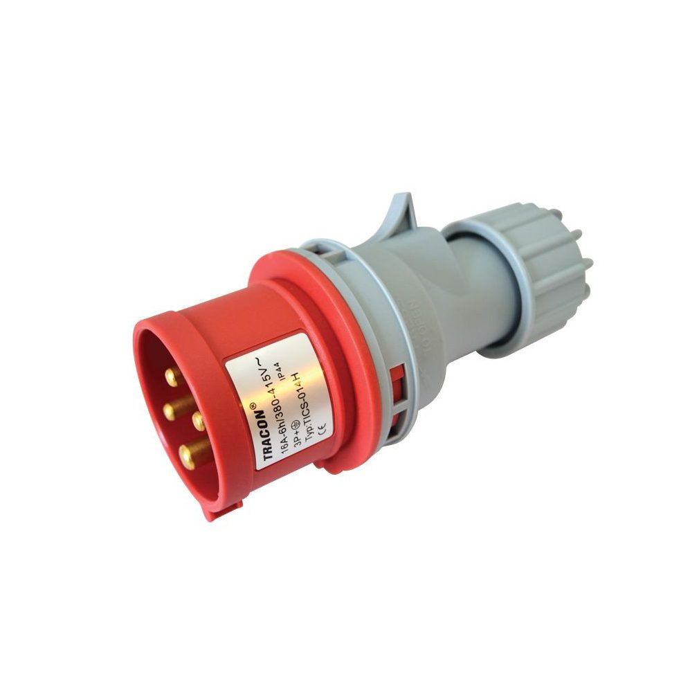 Conector Tracon cu garnitură de etanșare industrială externă 16A, 400V TICS-014H