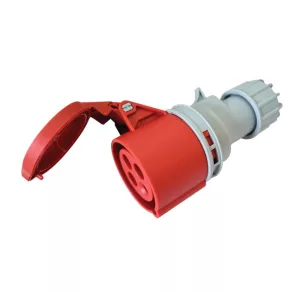   Conector industrial Tracon DAFH-323 4P 32A 400V IP44 cu mufă rabatabilă TICS-224H