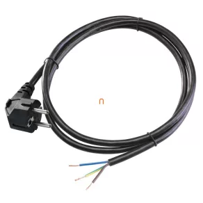 Conector Tracon cu cablu, negru, 2 m, 10 A, DVK3X0.75