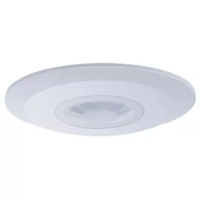   Senzor de mișcare Tracon, pentru montare pe tavan, plat, alb, 360°, 1-6 m, 10 s-12 min, 3-2000 lux TMB-011L