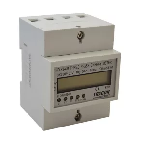  Contor de energie Tracon Direct 3F 100A digital, pentru șină DIN, TVO-F3-4M
