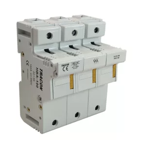   Tracon întrerupător de secțiune cu siguranță cilindrică 100 A, 22 x 58 mm, HBA-3P-100