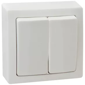   Comutator cu 2 circuite Tracon pentru montare pe perete, 10 A, IP 20, TFK105