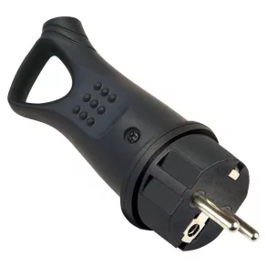   Conector cu capac de protecție, din cauciuc, cu urechi de prindere, 16 A, IP44, TICS-012GH, Tracon