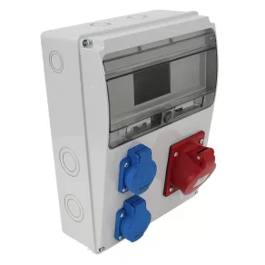   Cutie de joncțiune fără protecție, ieșiri: 2×SCHUKO + 1×16 A (3P+N+E) TDB04-11M Tracon