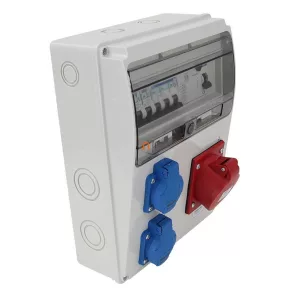   Cutie de joncțiune cu protecție, cu ieșiri cablate: 2×SCHUKO + 1×16 A (3P+N+E) TDB04-11MV Tracon