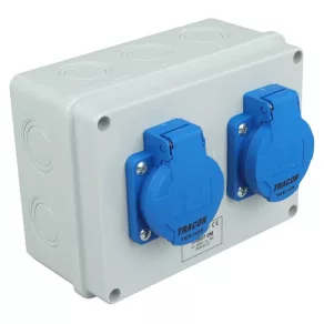   Cutie de joncțiune fără protecție, ieșiri: 2×SCHUKO TDB07-0M