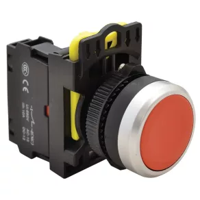 Tracon buton simplu, roșu 1×NC, 5 A/230 V IP65 NYG3-R
