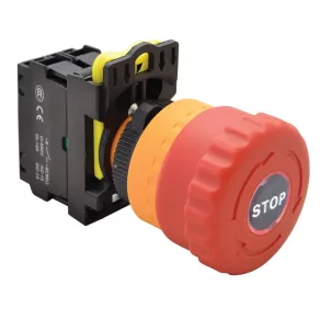   Buton de urgență Tracon cu lumină de semnalizare, blocat, roșu, 1×NC, 5 A/230 V c.a., AC-15, 40 mm, IP65, LED, 230 V c.a./c.c., NYG3-ETLR