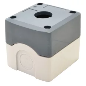   Carcasă asamblată Tracon pentru butoane, gri, 1 buc., 22,5 mm, IP65 NYGD-1GR