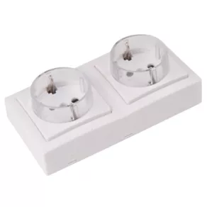   Priză de perete Tracon 2×16 A/250 V c.a., IP20 (SCHUKO) TFKSCH-2