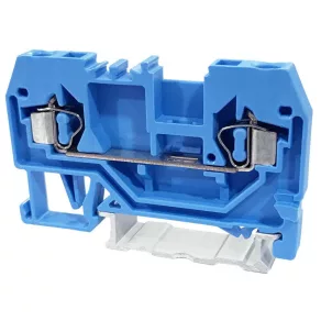   Conector industrial de serie cu conductor neutru, cu arc, pentru șină, albastru, 800 V, 24 A, 0,08–2,5 mm², 2P, TSKC2,5-K
