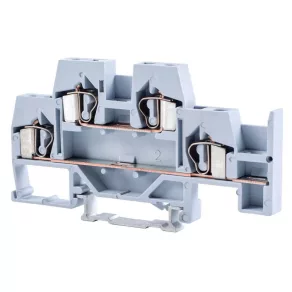   Conector în serie cu etaje, cu arc, pentru șină, gri 26 A 0,08–4 mm² 4P TSKC4E Tracon