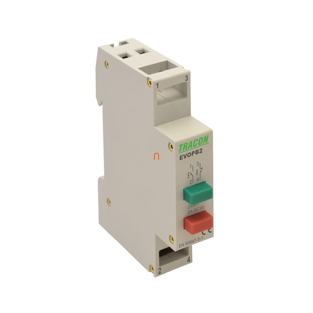 Tracon buton modular 1NO, 1NC Ith:16A, AC-14, Ie:6A EVOPB2