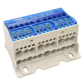   Bloc de borne pentru cablu principal Tracon cu capac rabatabil 4×35(25) mm² / 3×5×10,3×2×25 / 4×16,6×25 mm² FLSO35-4P