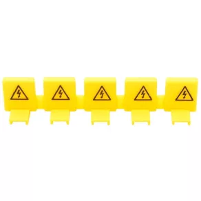   Capac de protecție izolatoare Tracon pentru pinii șinelor de distribuție, pentru 5 pini, galben, 1000 V, TFSSCOV