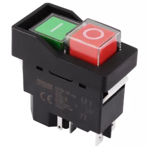   Întrerupător de siguranță cu releu Tracon, cu fixare prin clip, cu ramă neagră, 12 A/AC3, IP54, 6,3 × 0,8 SSTM-035