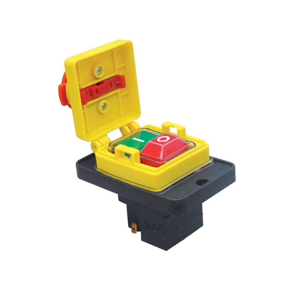 Comutator de siguranță, cu blocare cu buton cu releu SSTM-317 Tracon ( PIN, 400 VAC, 8A/AC3, IP54 )