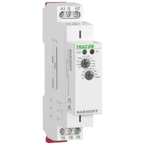   Temporizator monofuncțional, cu întârziere la eliberare, AC/DC 12-240 V, 0,1 s-10 zile, 16 A NARIDOFF Tracon