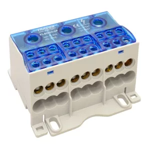   Bornieră de ramificație pentru cablu principal cu capac rabatabil 3×1×50(35)mm² / 3×6×16(10)mm² 175A FLSO50-3P Tracon