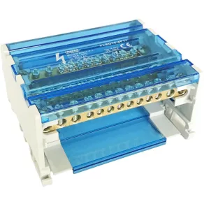   Bloc de distribuție modular Tracon cu capac rabatabil 3×16(10) mm² / 8×10(6) mm² 80 A FLSO16-4P11