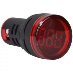   Voltmetru Tracon, indicator LED, roșu, 24-500 V c.a., d = 22 mm, NYG3-VR