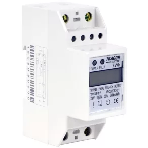   Contor de consum Tracon Direct 1F 60A digital, pentru șină DIN, TVOF12