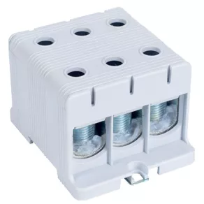   Conector de ramificație pentru circuitul principal Tracon, montabil pe șină sau pe suprafață, gri, 35-150 mm², 320 A, FLEAL-150/3