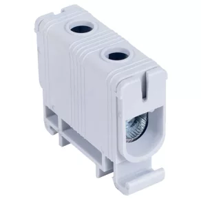   Conector de ramificație pentru circuitul principal Tracon, montabil pe șină, gri, 6-50 mm², 160 A, FLEAL-50/1