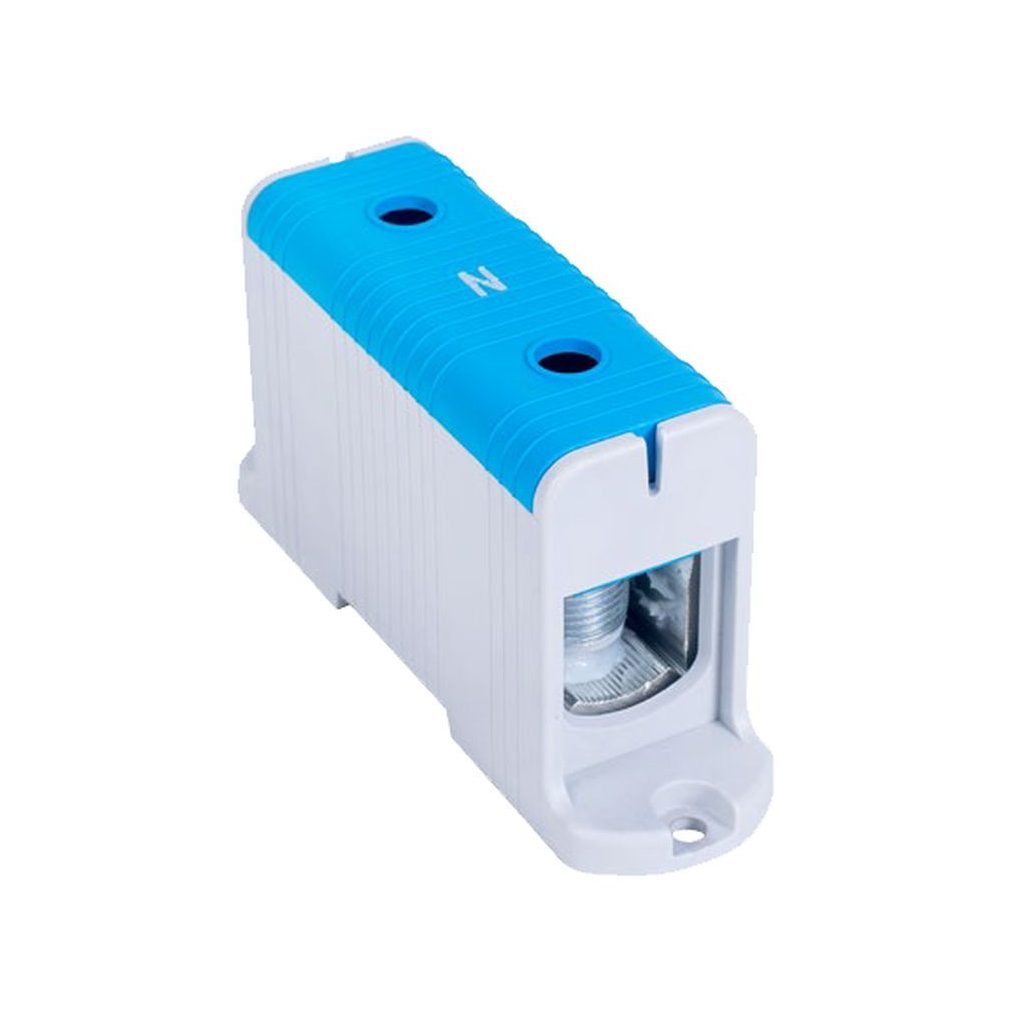 Tracon conector de derivație pentru circuit principal, montabil pe șină, albastru 6-50 mm2 160 A FLEAL-50/1K