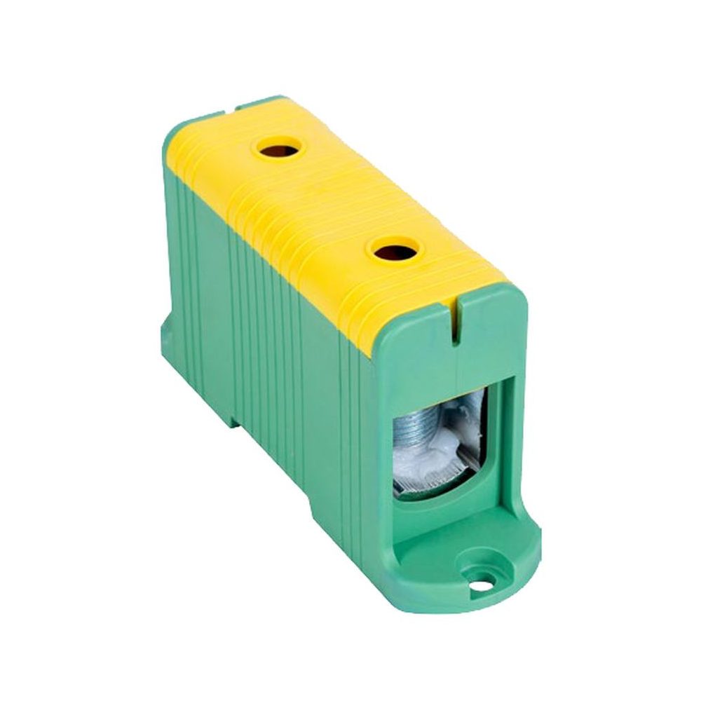 Tracon conector de derivație pentru circuit principal, montabil pe șină, verde/galben 6-50 mm2 160 A FLEAL-50/1ZS
