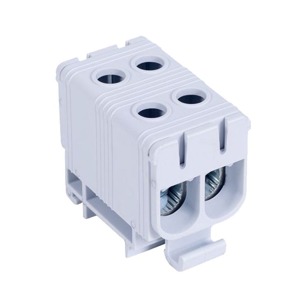 Tracon conector de derivație pentru circuit principal, montabil pe șină, gri 6-50 mm2 160 A FLEAL-50/2