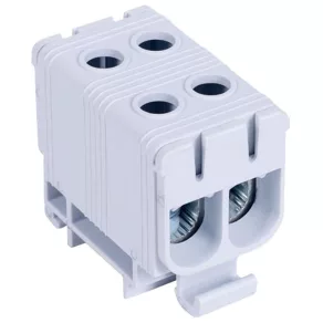   Conector de ramificație pentru circuitul principal Tracon, montabil pe șină, gri, 6-50 mm², 160 A, FLEAL-50/2