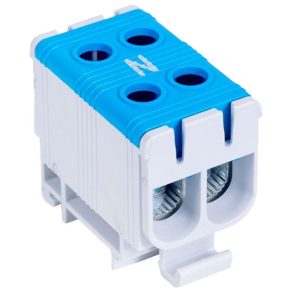   Conector ramificat pentru circuitul principal Tracon, montabil pe șină, albastru 6-50 mm2 160 A FLEAL-50/2K