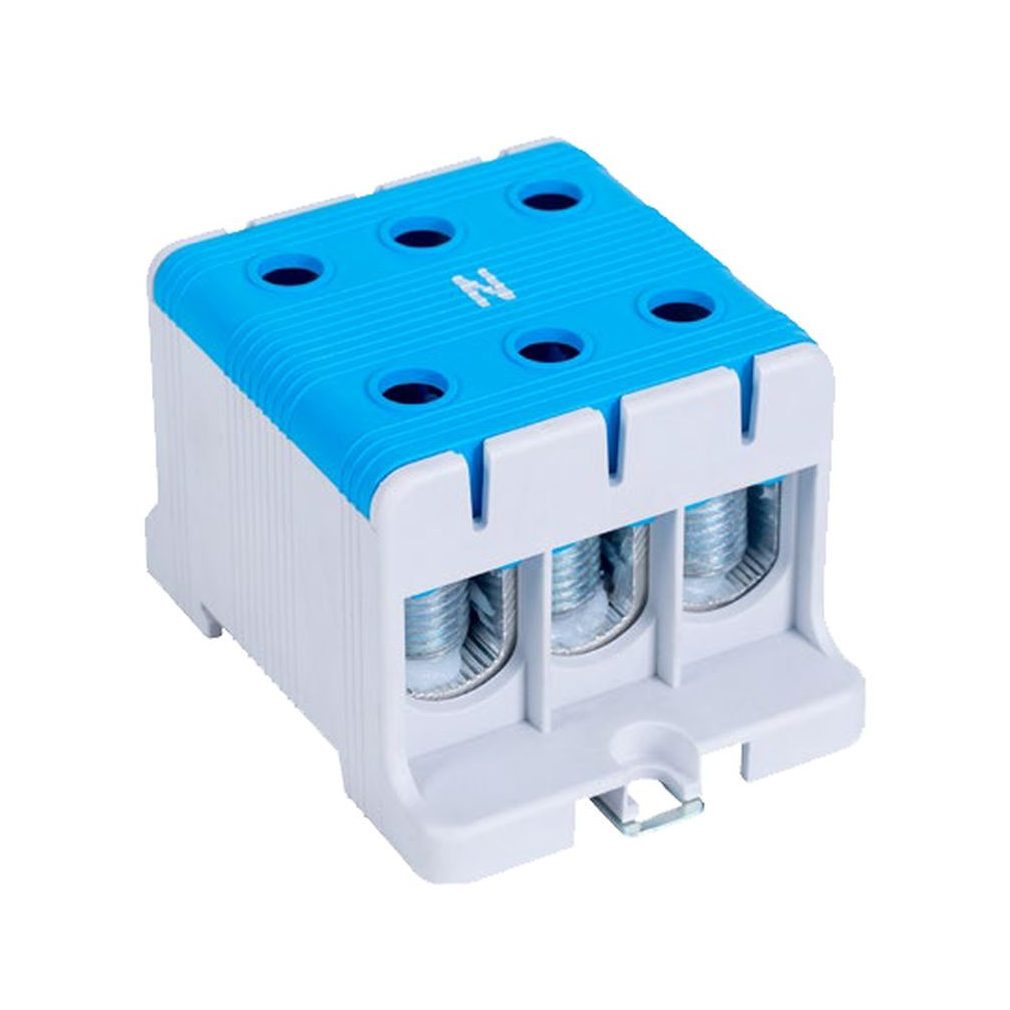 Tracon conector de derivație pentru circuit principal, montabil pe șină, albastru 6-50 mm2 160 A FLEAL-50/3K 800 VAC
