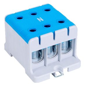   Conector ramificat pentru circuit principal Tracon, montabil pe șină, albastru 6-50 mm2 160 A FLEAL-50/3K 800 V c.a.