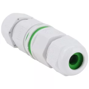   Conector de cablu Tracon cu garnitură de etanșare, alb, 0,5-1,5 mm², IP68, 16 A, CST15W