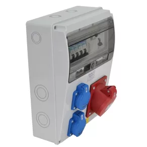   Cutie de joncțiune cu protecție: 2×SCHUKO + 1×32 A (3P+N+E) TDB10-11MV Tracon