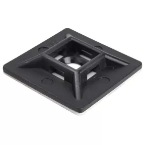   Bază pentru legarea cablurilor 28x28 /5,7 negru, cu prindere prin șuruburi pe 4 laturi / autoadezivă TALP281 Tracon