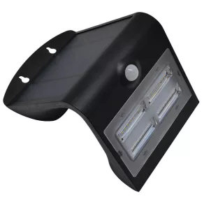   Corp de iluminat LED cu panou solar și senzor de mișcare, negru, 3,2 W, 4000 K, 400 lm, IP65, 3,7 V, 2 Ah LSLBB3W - Tracon LSLBB3W