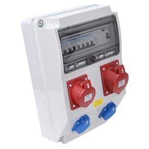   Cutie de joncțiune cu protecție, cu fir, 2×SCHUKO+1×32A 5P,+1x16A 5P, TDB12-12MV Tracon