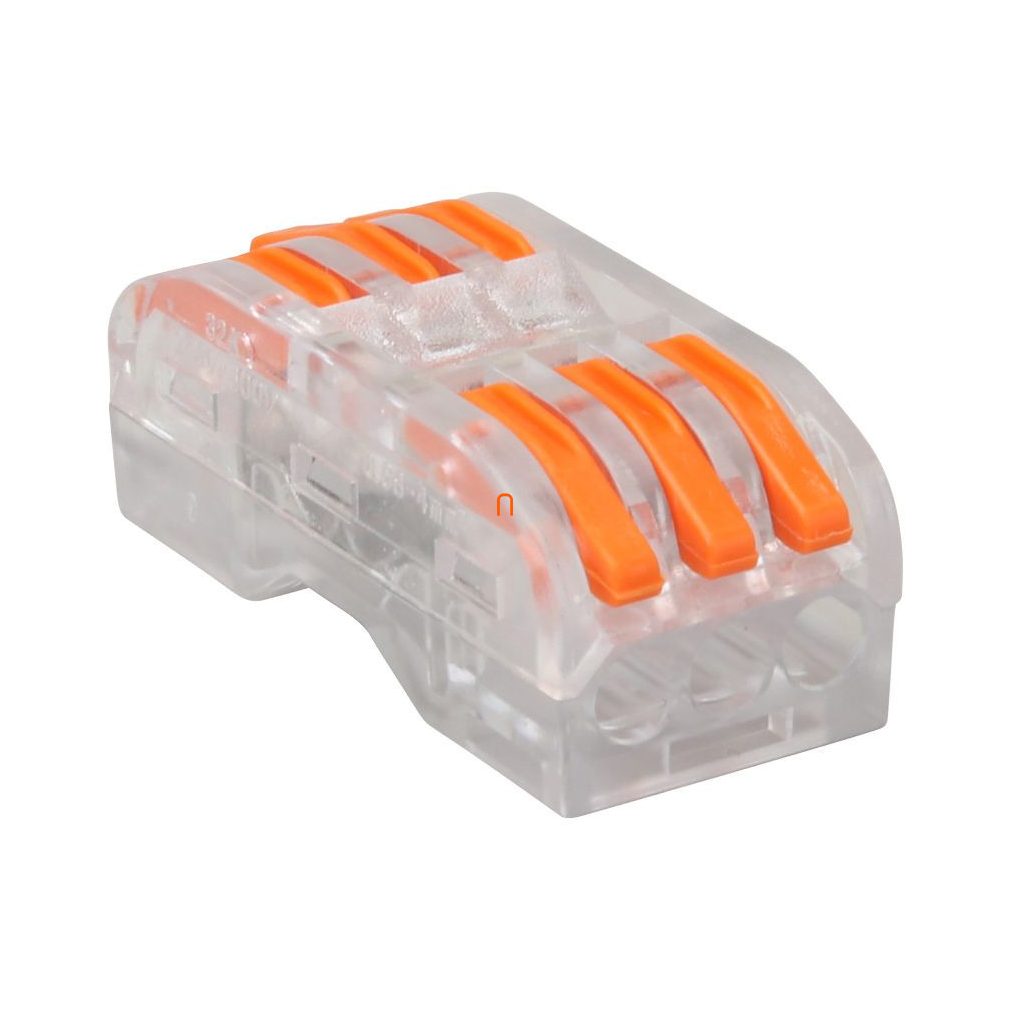 Conector de cablu fără șurub Tracon, extensibil, transparent 0,5-4 mm2, 32 A, 3p, OVOTT33